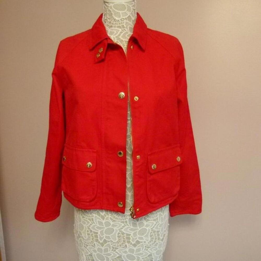 EUC Ralph Lauren Red jacket w gold accents M